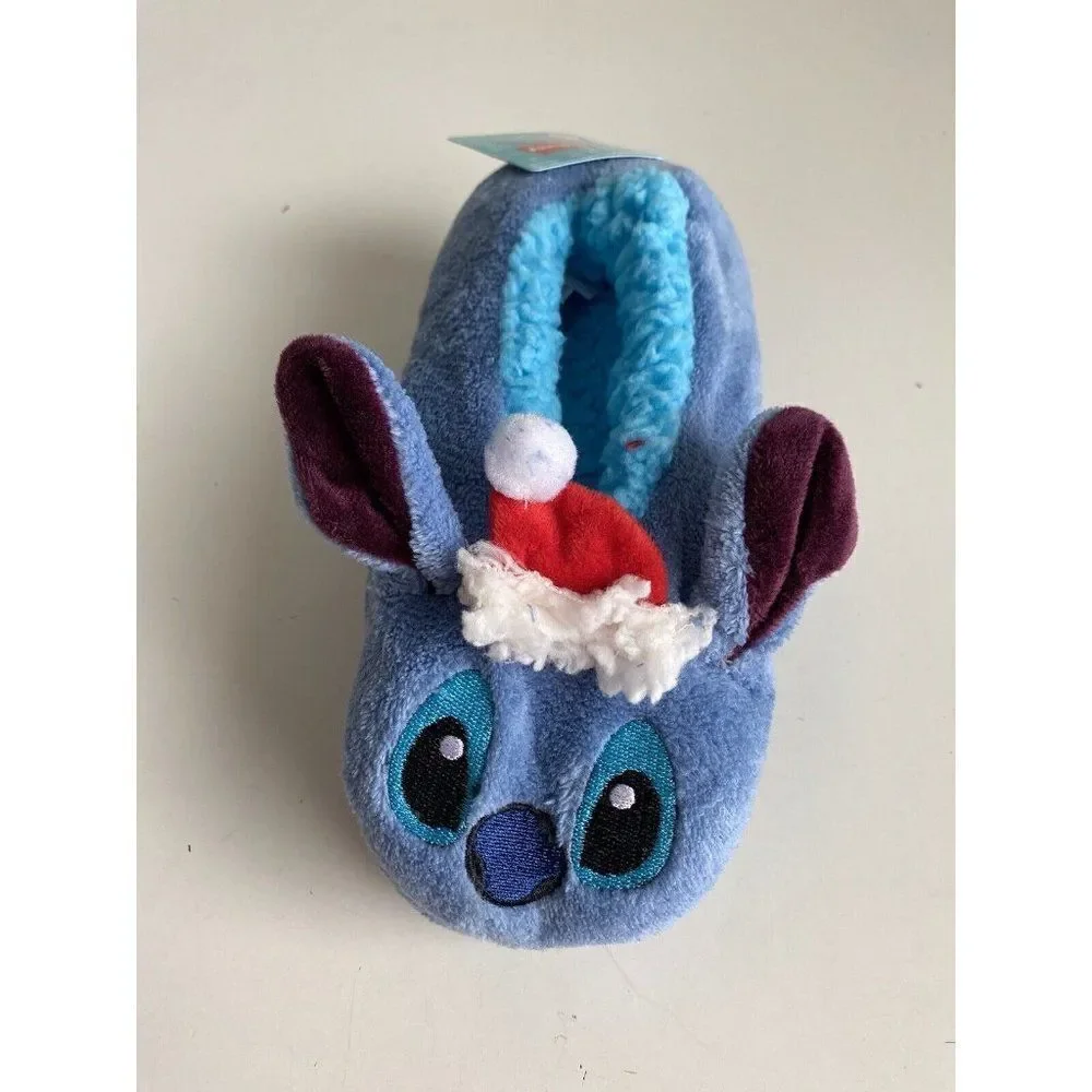 Disney Stitch Slipper Cozy Socks‎ Snuggle Toes Disney Christmas Winter Santa Hat